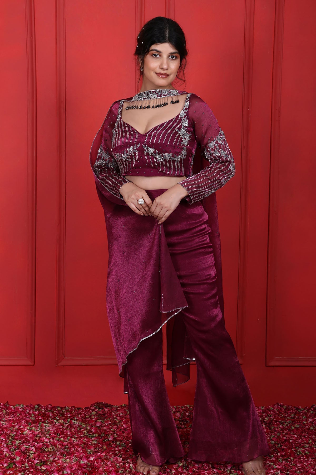 Buy Ombre Thread Work Lehenga Set by Namita Sharma for women online at ScrollnShops